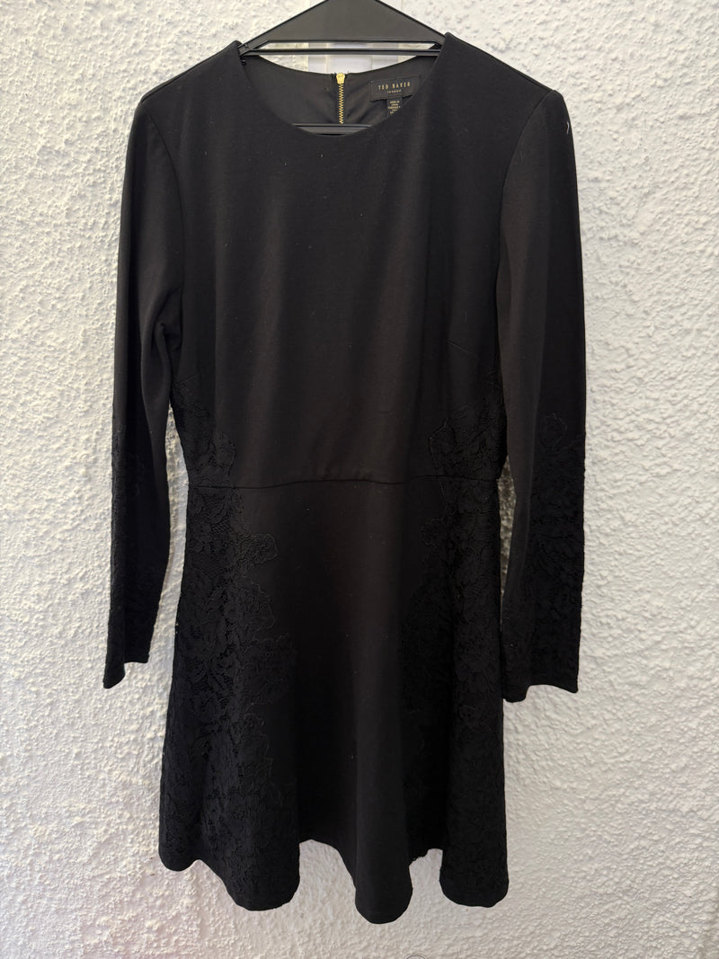 Ted Baker Black Lace Detail Dress Sz 4 (NZ Sz 8)😀2/6