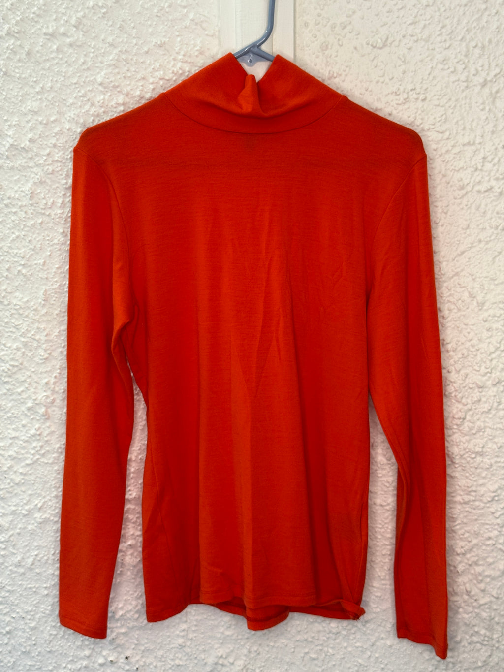 Paula Ryan Orange Merino Turtle-Neck Top Sz L😀1/5