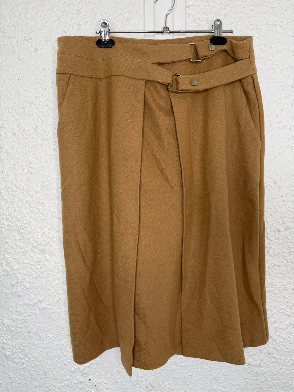 Seed Caramel Wool/Viscose Blend Skirt Sz 14😀4/9