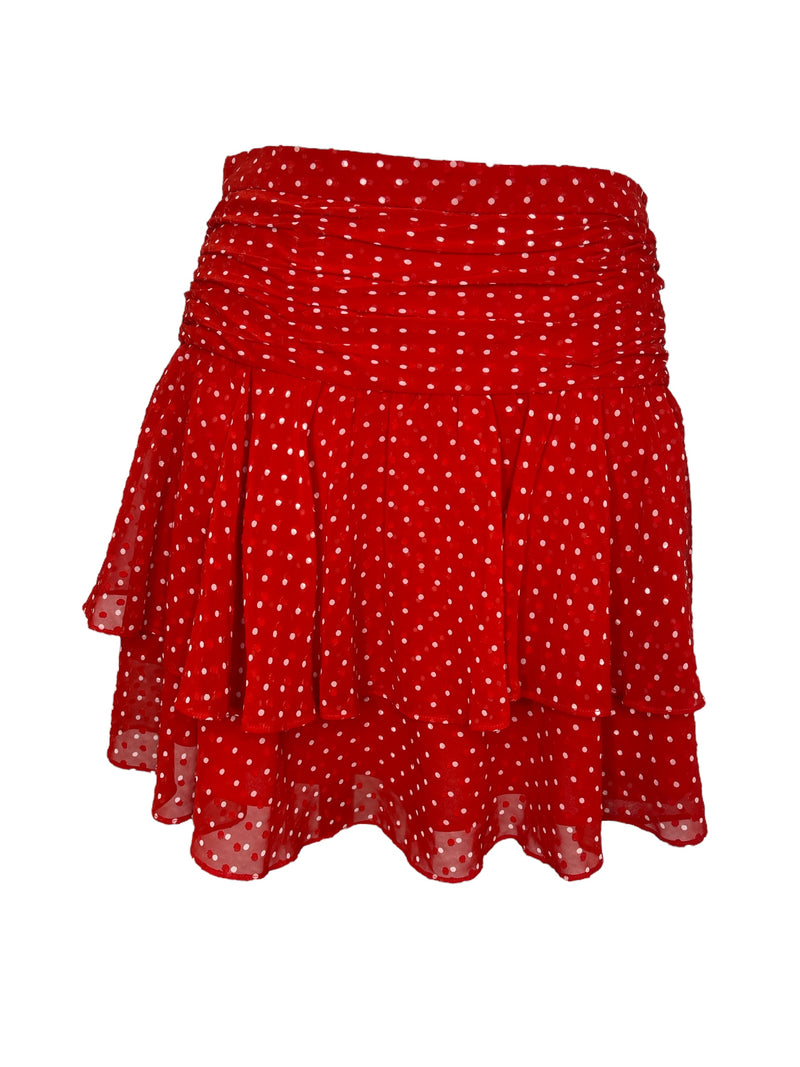 Paris Atelier & Other Stories Red Polka Dot Skirt Sz 38 (NZ Sz 10) 💛