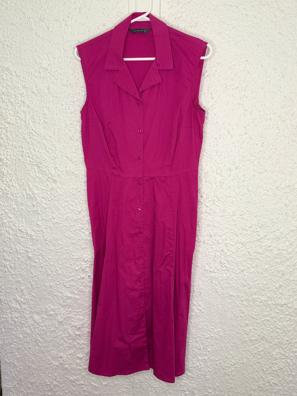 Jacqui E Cerise Cotton Dress Sz 10😀3/11