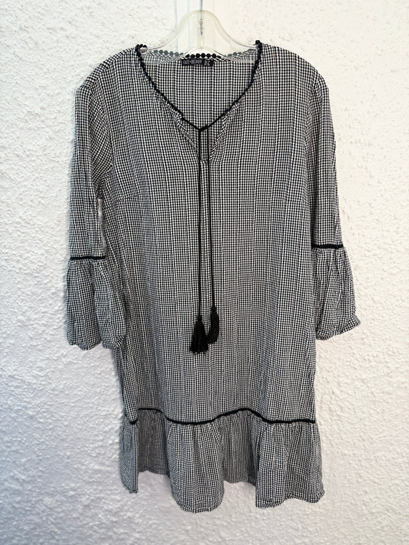 Fate + Becker Black/White Cotton Dress Sz 10😀8/12