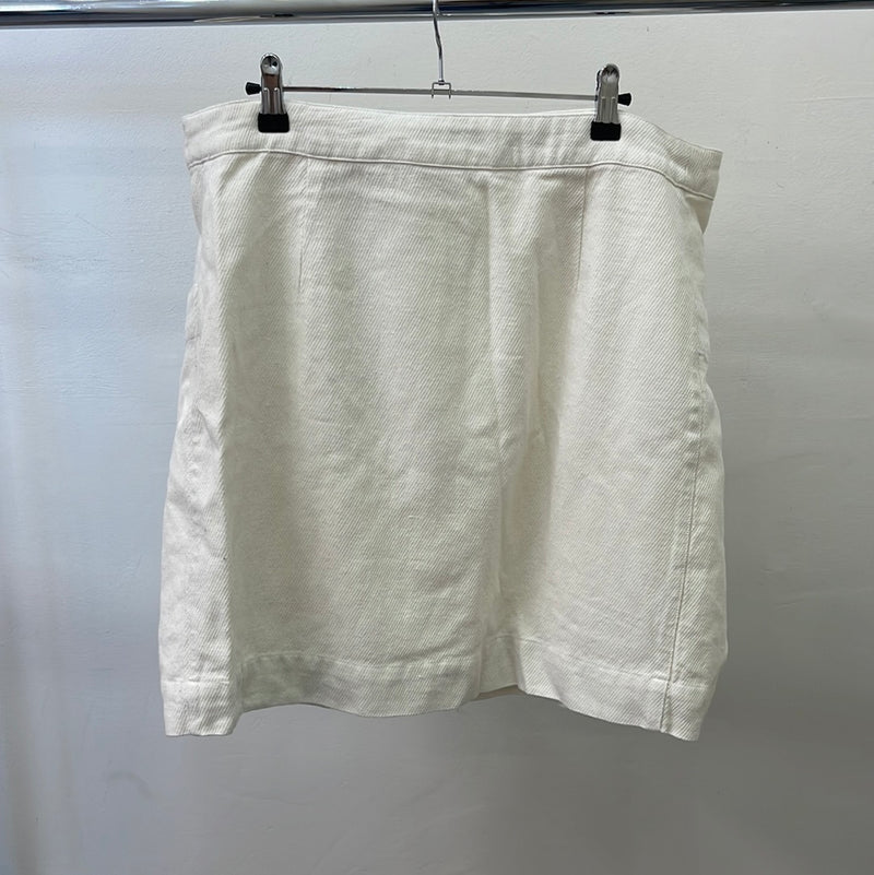 Country Road Off-White Linen Blend Skirt Sz 16