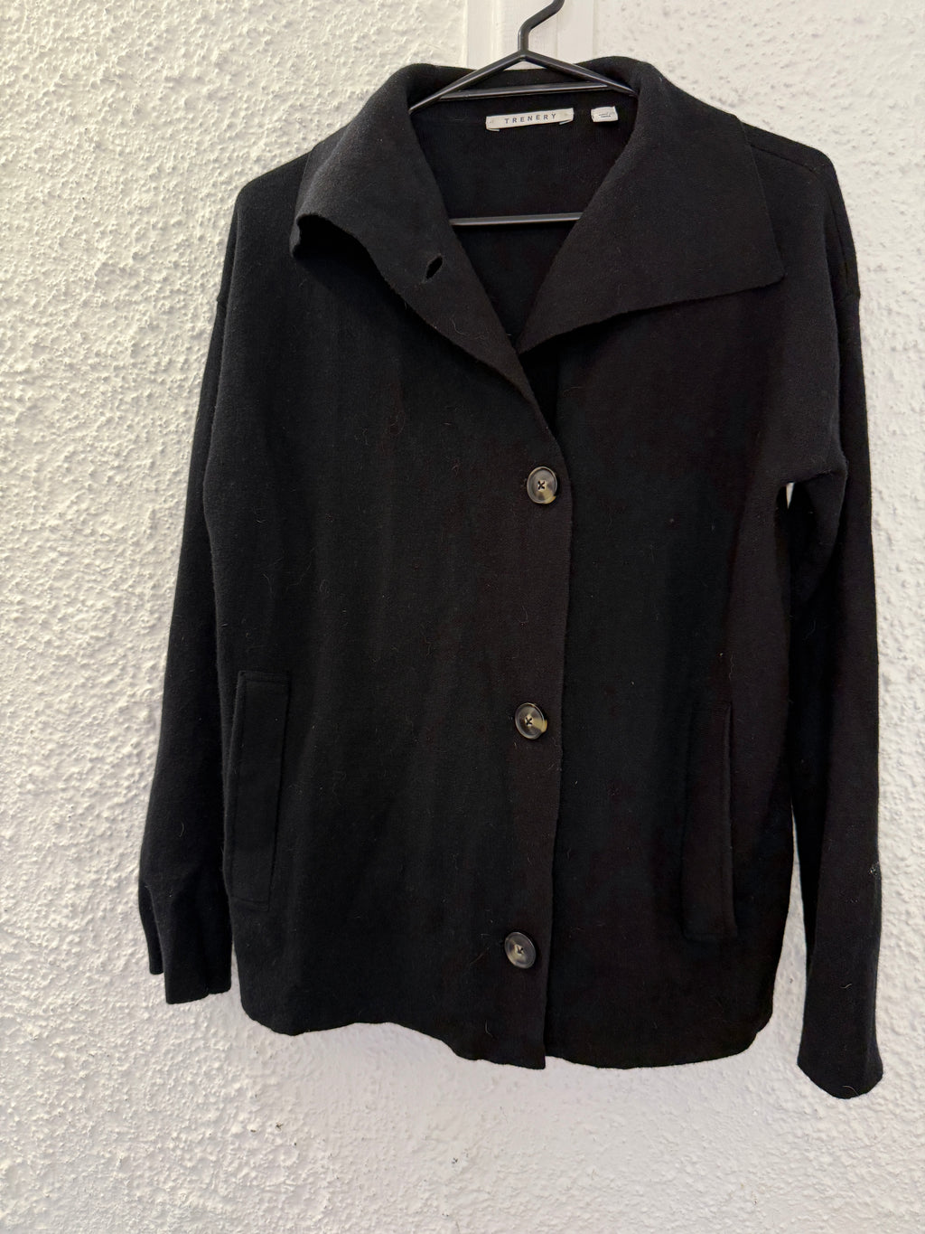 Trenery Black Merino Blend Cardi Sz XS 😀17/7