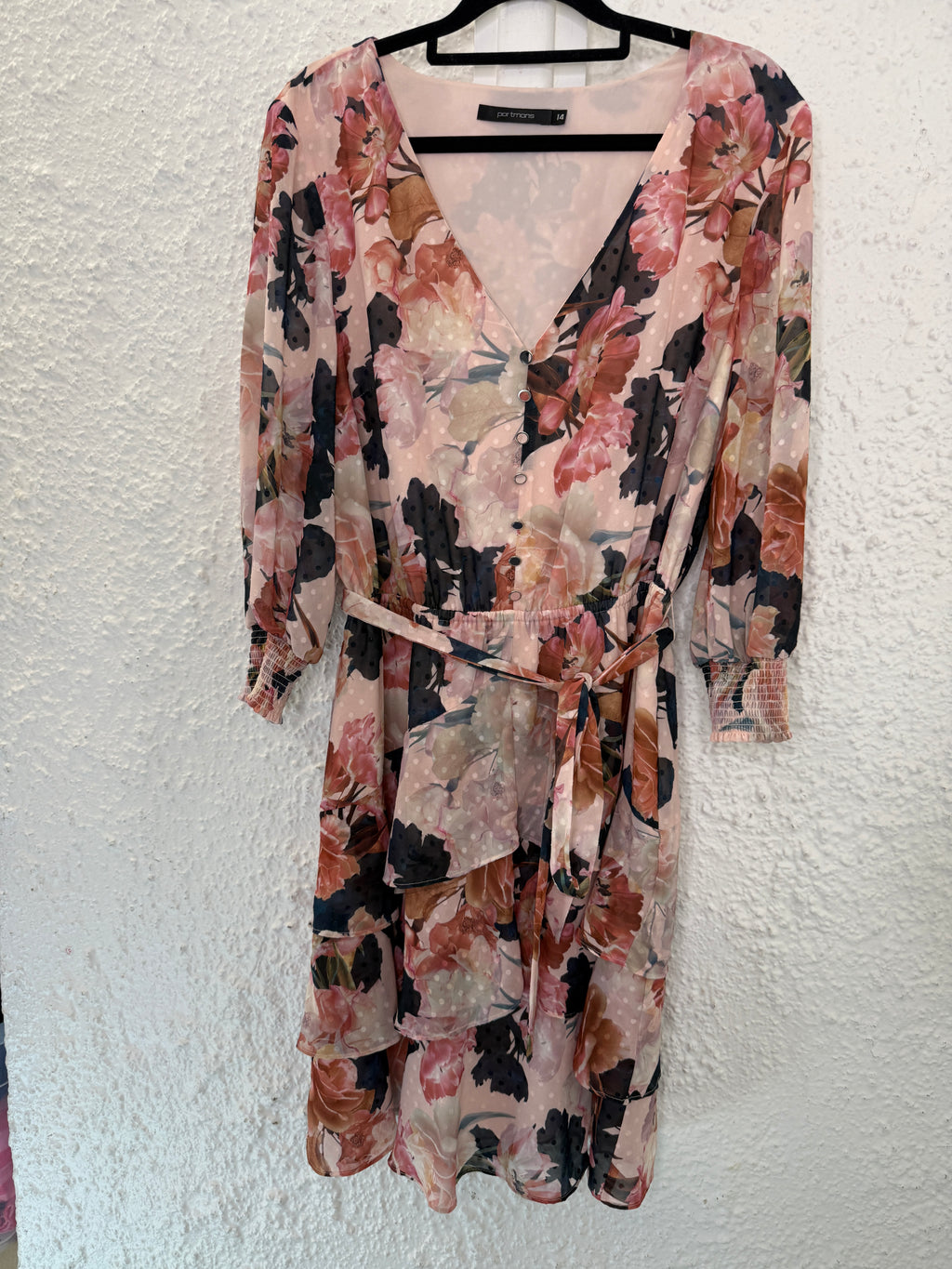 Portmans Blush Floral Dress Sz 14😀21/8