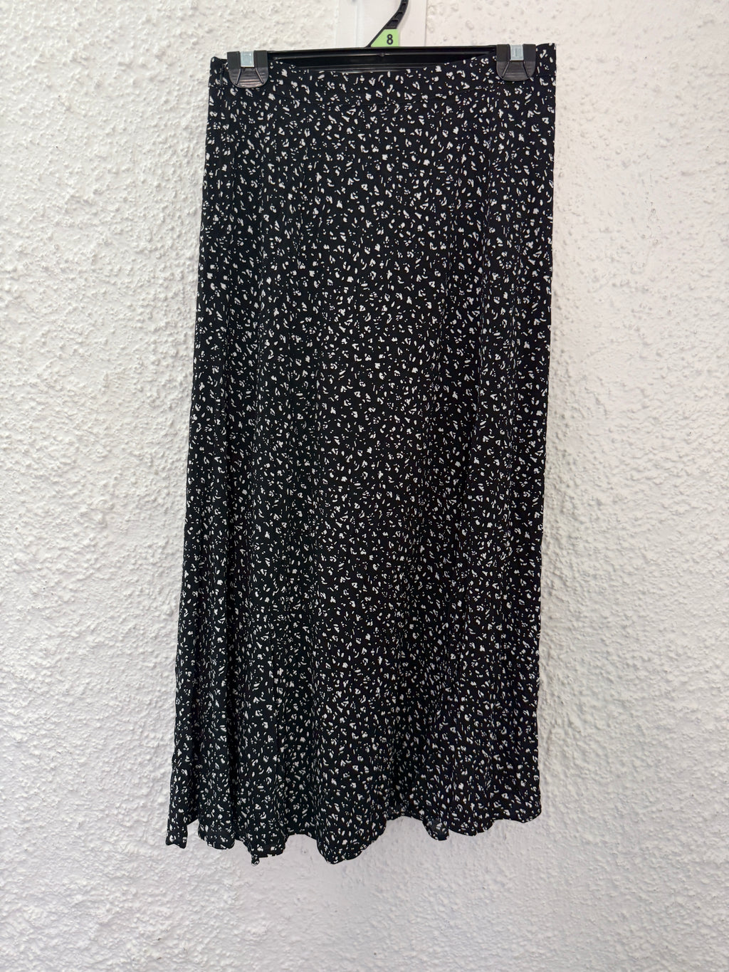 Forever New Black/white Viscose Ellie split skirt Sz 8 NEW!😀1/12