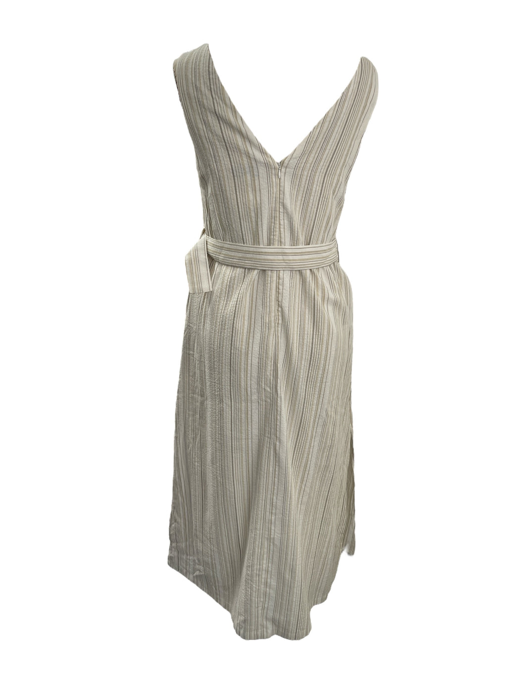 Staple The Label Finlay Beige Striped Midi Dress Sz 10 NEW! ⭐️💜💜