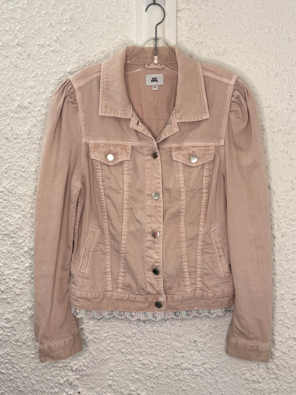 Just Jeans Blush Lyocell/Cotton Jacket Sz 12 😀7/8