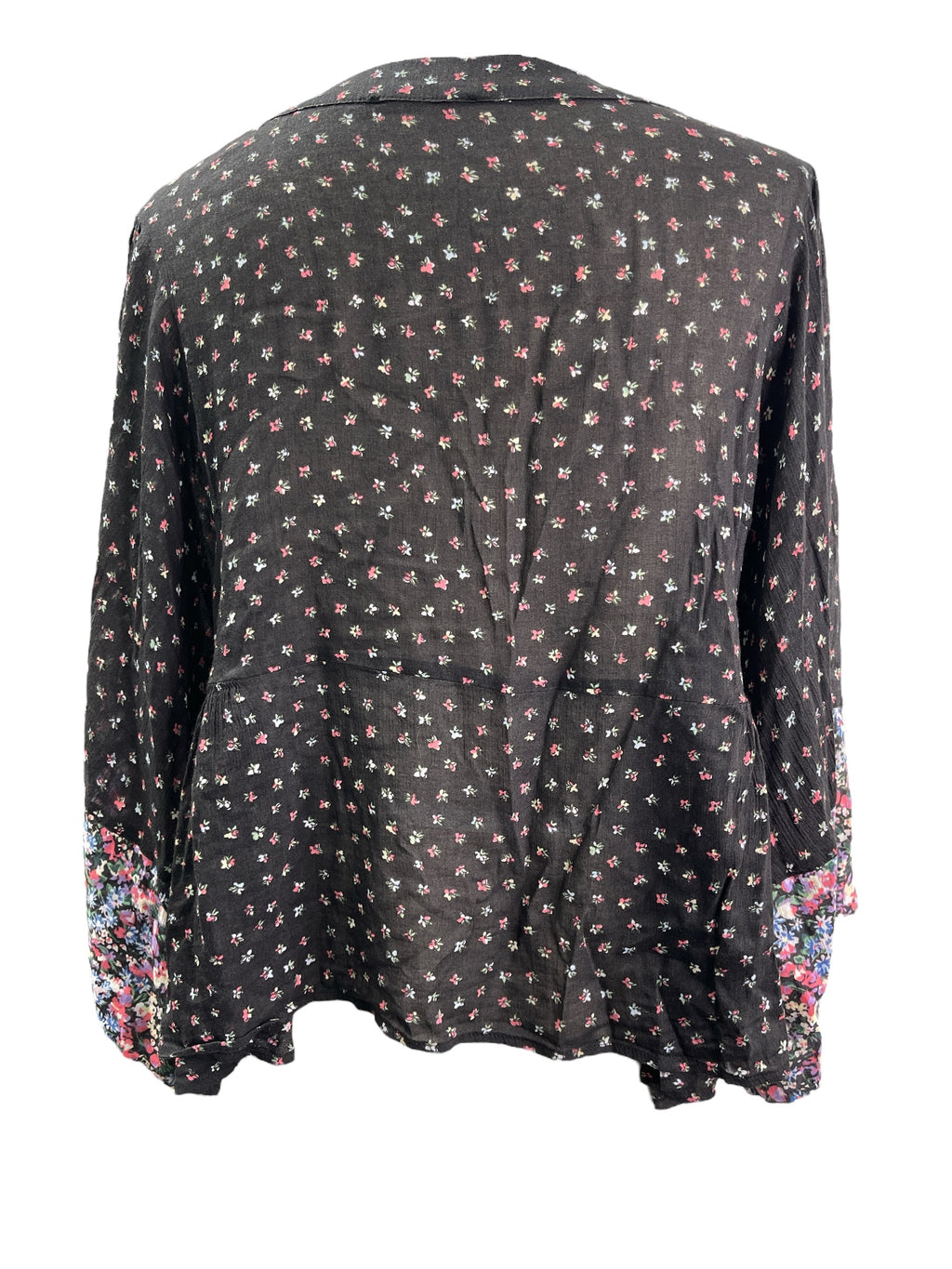 Auguste Black/Pink Floral Top Sz 10 🩷