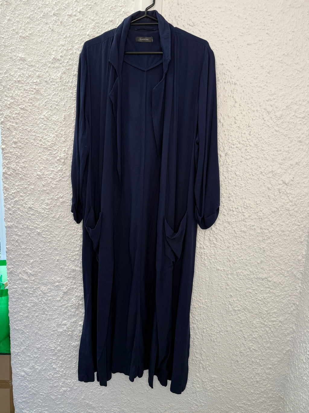 Glassons Navy Rayon Coat No Sz (best fit Sz 10-12)😀14/8