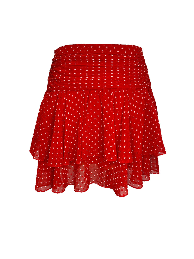 Paris Atelier & Other Stories Red Polka Dot Skirt Sz 38 (NZ Sz 10) 💛