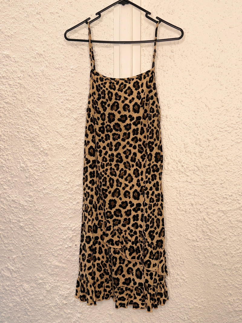 Abound Brown Rayon Animal Print Dress Sz XS😀23/10