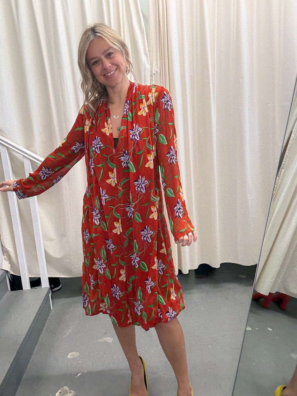 Andrea Moore Silk Dress Sz8
