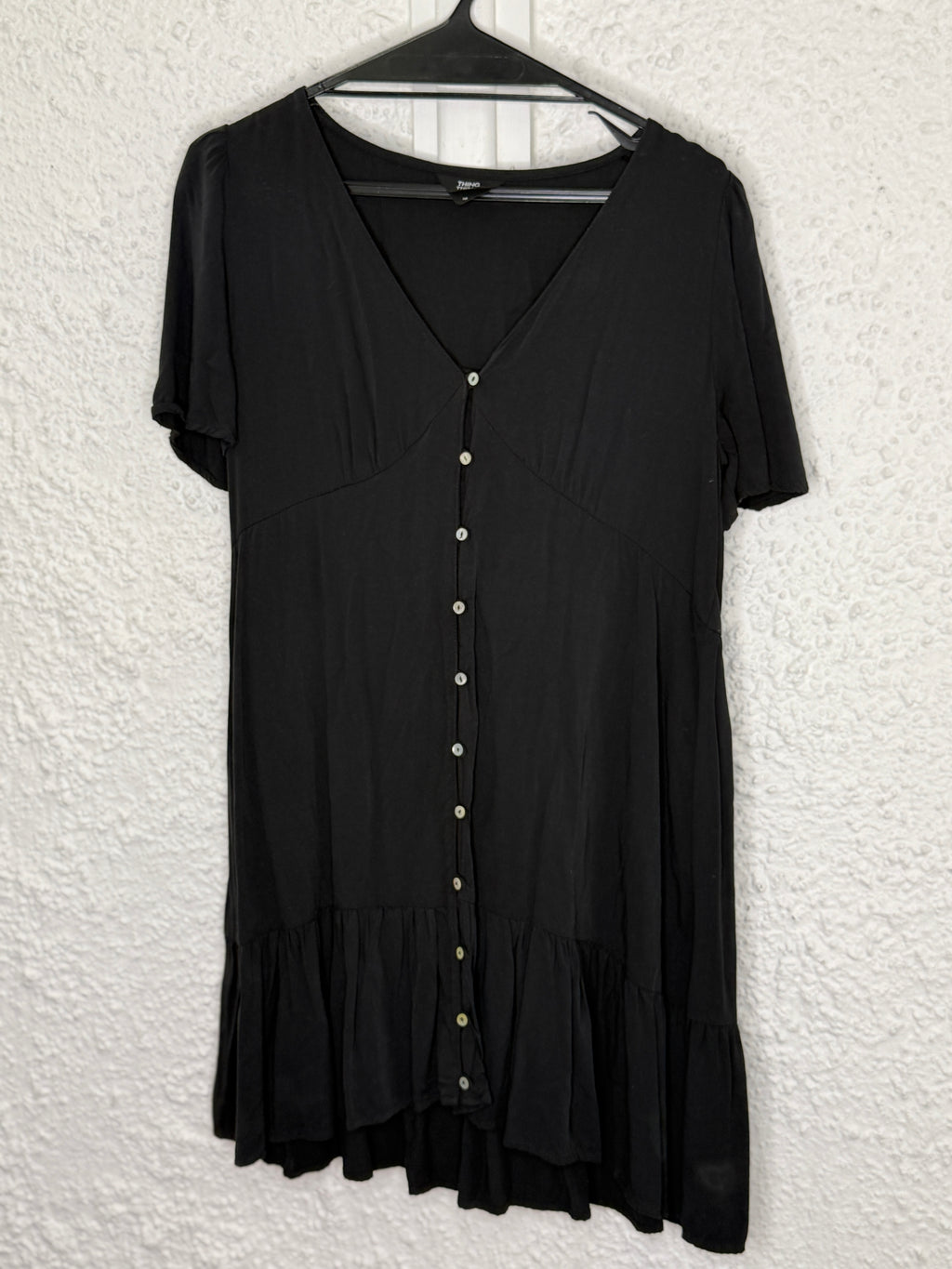 Thing Thing Black Rayon Dress Sz 10😀6/11