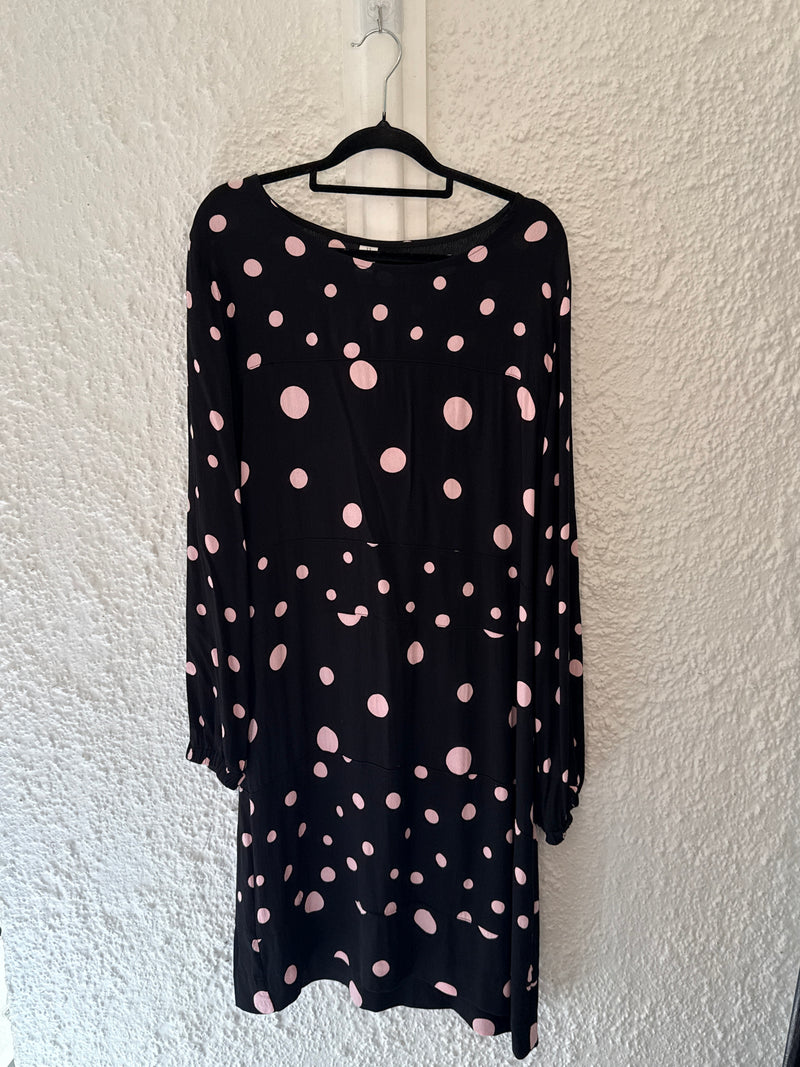 Elm Black/Pink Dots Dress Sz 12😀28/4