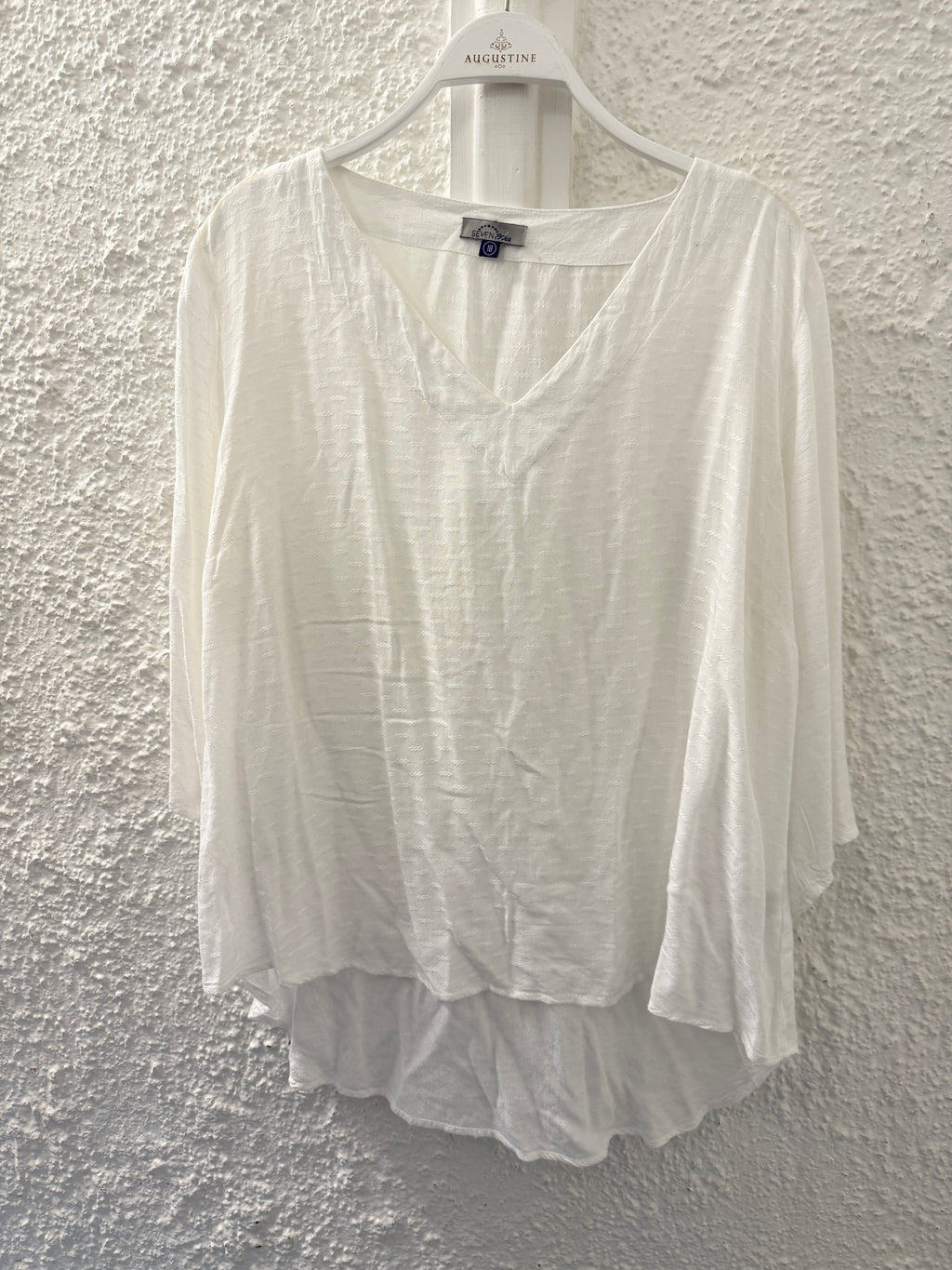 Seven Stars White Viscose Top Sz 18😀12/6