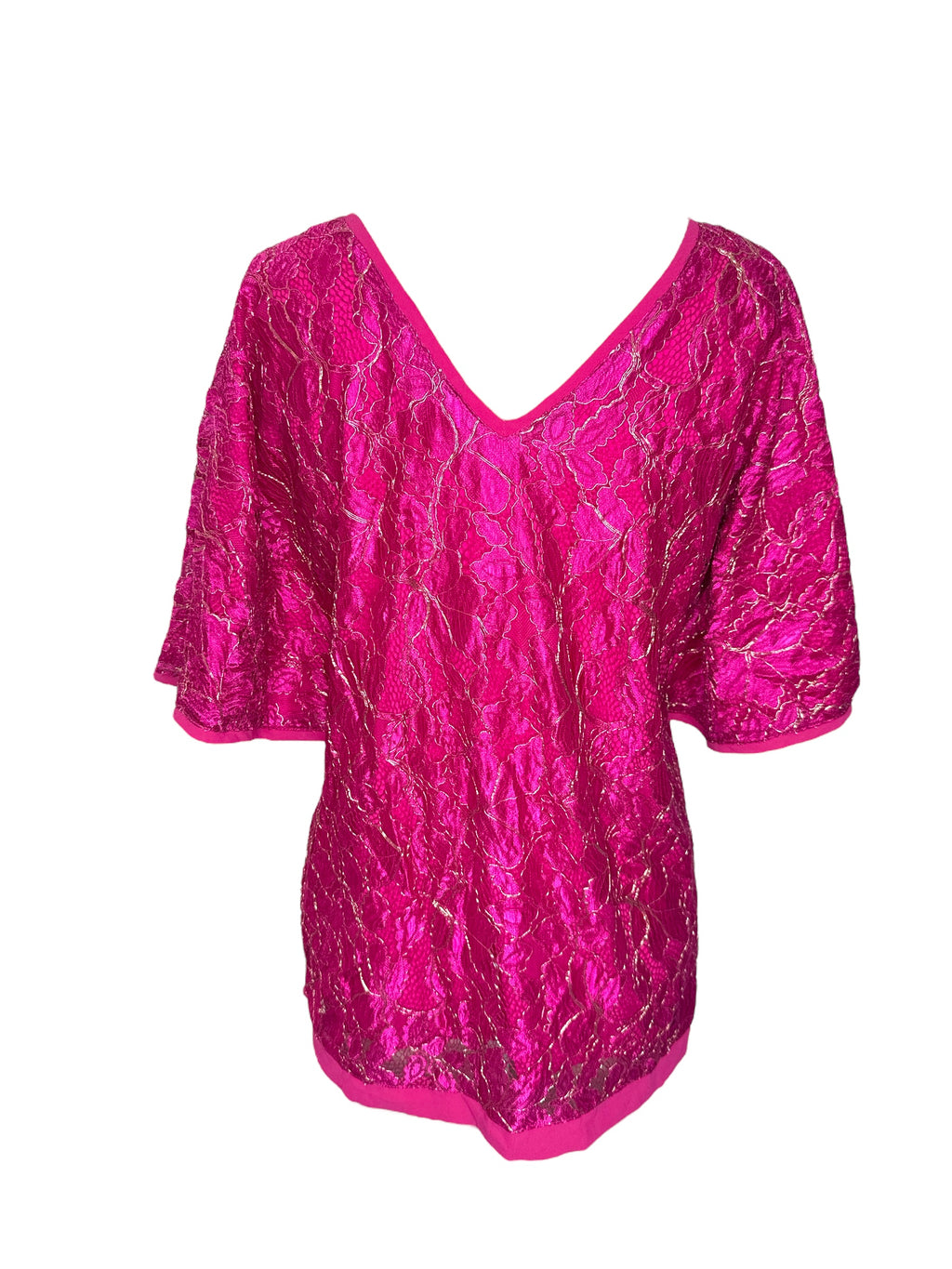 Augustine Cerise Lace Top Sz S ⭐️⭐️⭐️