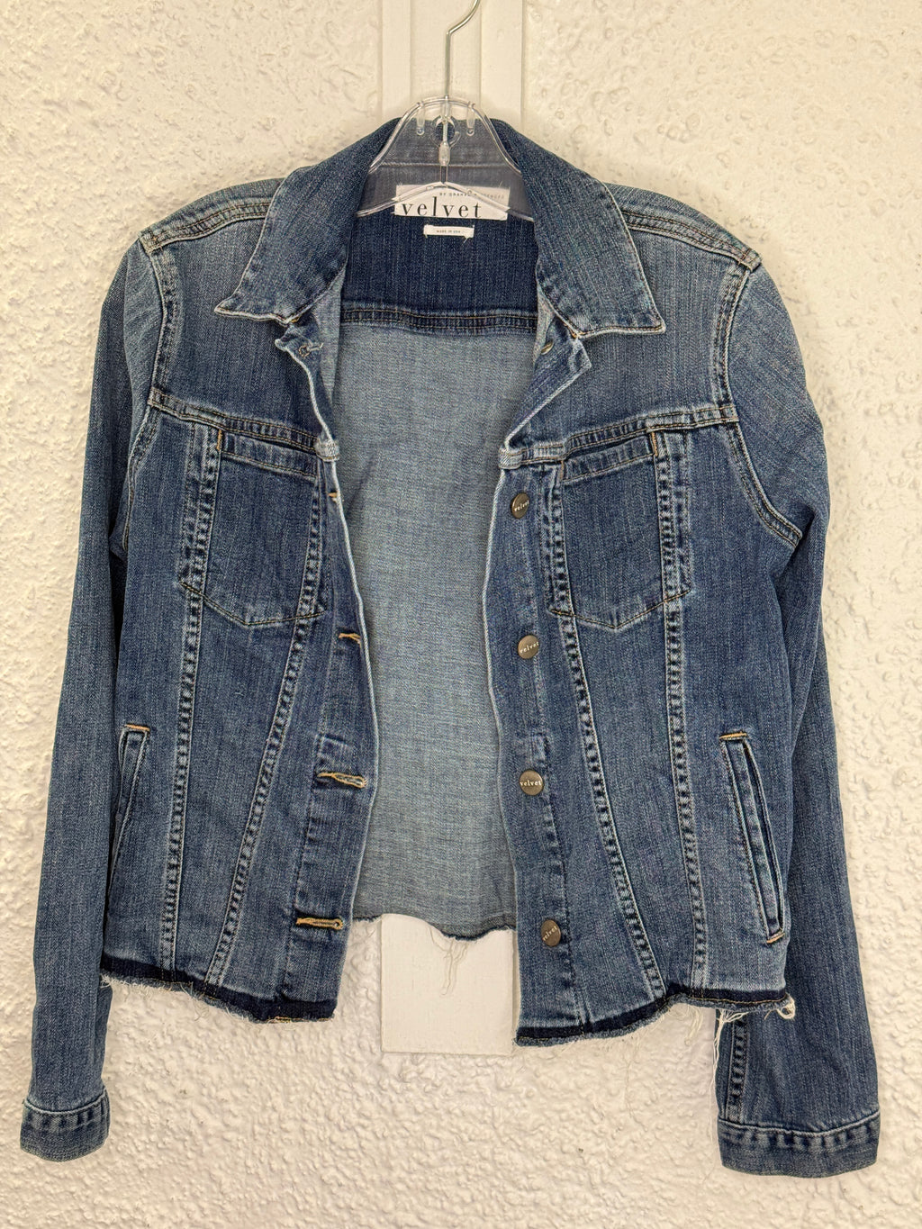 Velvet by Graham Spencer Elle Blue Denim Jacket Sz S😀21/8