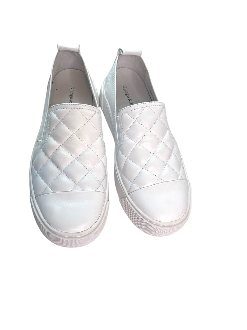 Django & Juliette White  Theris DJ Leather Shoes Sz 36 NEW! ⭐️ 🩷