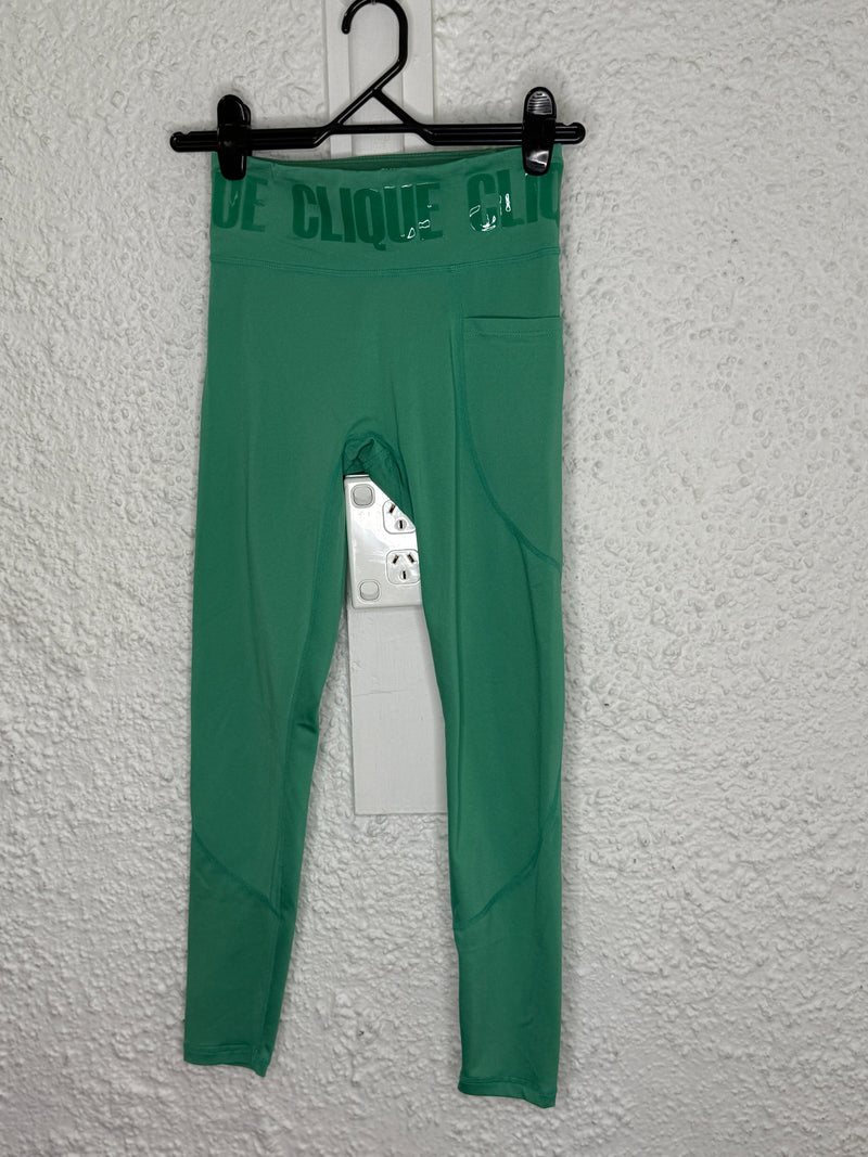 Clique Green  Full Length Tights NZ Sz 8😀6/11