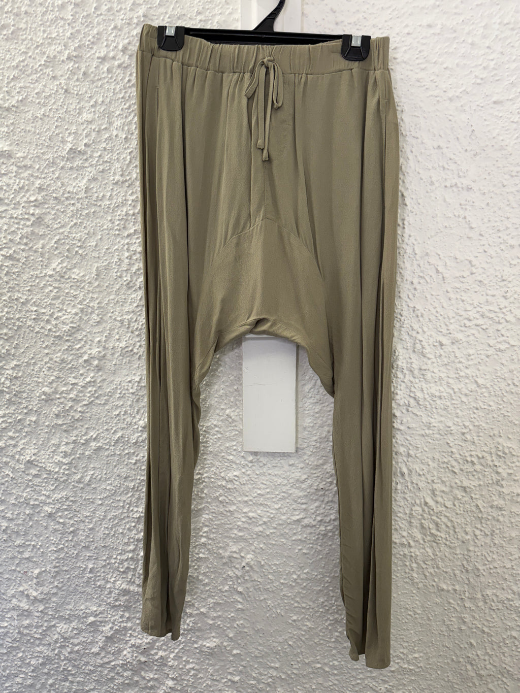 Seed Khaki Viscose Drop-Crotch Pants Sz 10😀24/7