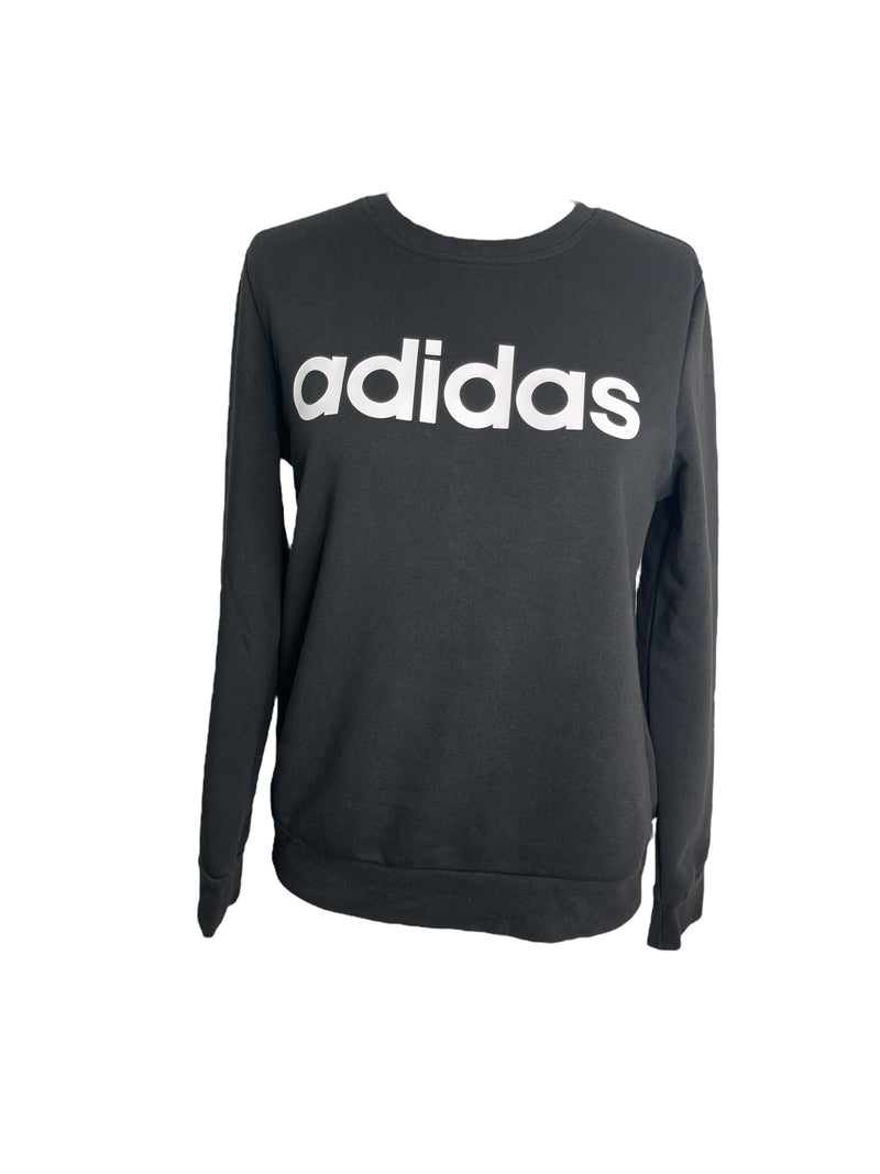 KIDS Adidas Black Sweatshirt Kids Sz XL (would fit adult woman Sz 6-8) 💚