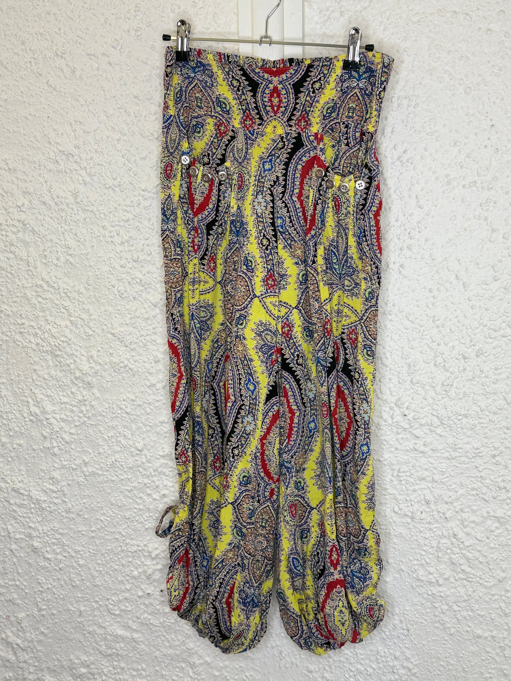 Quelque Colourful Rayon Harem Pants Sz 8😀6/10