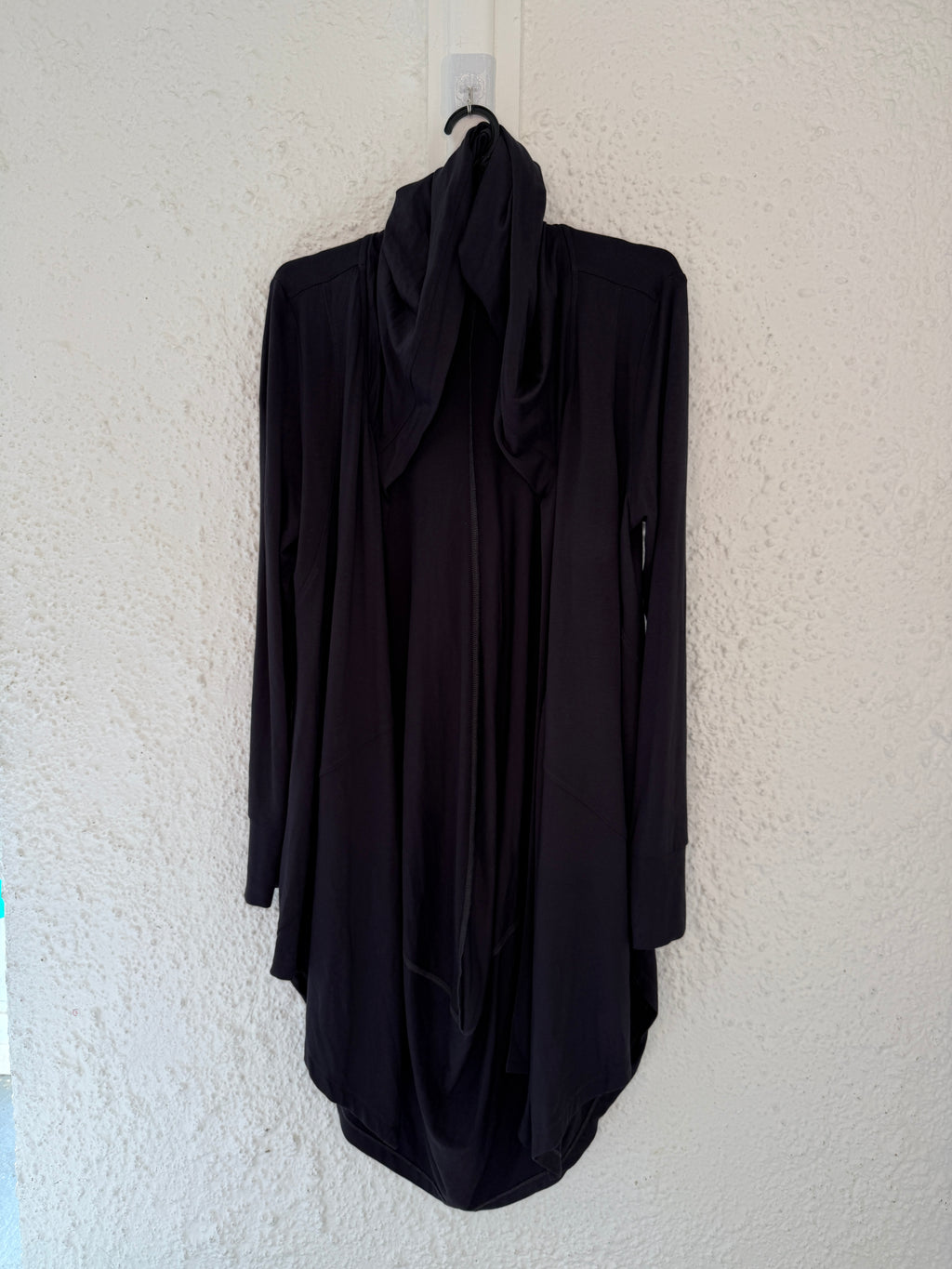 Chocolat Black Hooded Viscose Cardi Sz 10 😀30/6