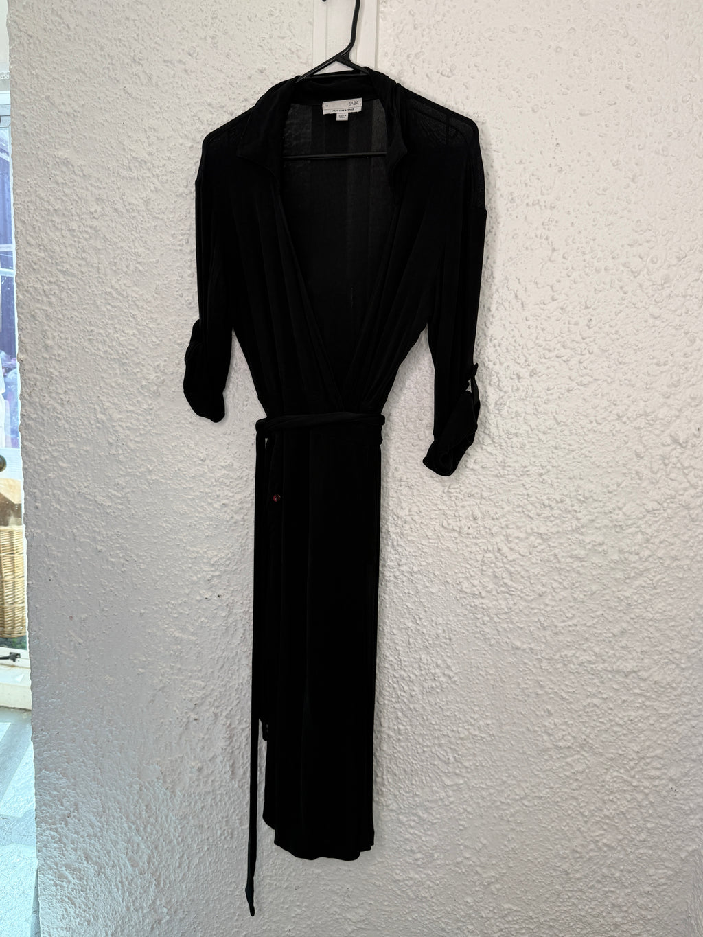 Saba Black Viscose Wrap Dress Sz 14 (best fit up to Sz 12)😀18/9