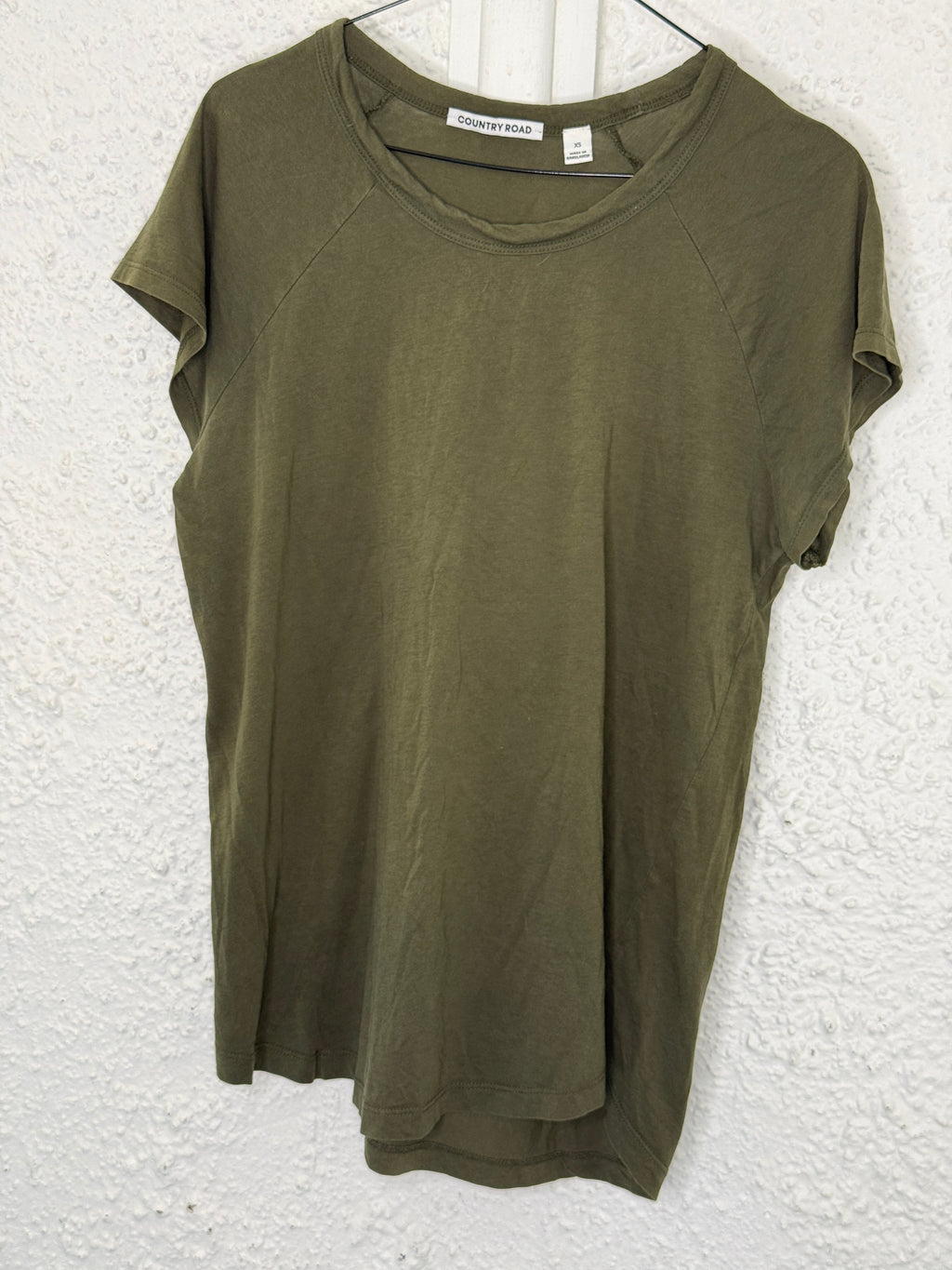 Country Road Khaki Cotton Top Sz XS😀28/8