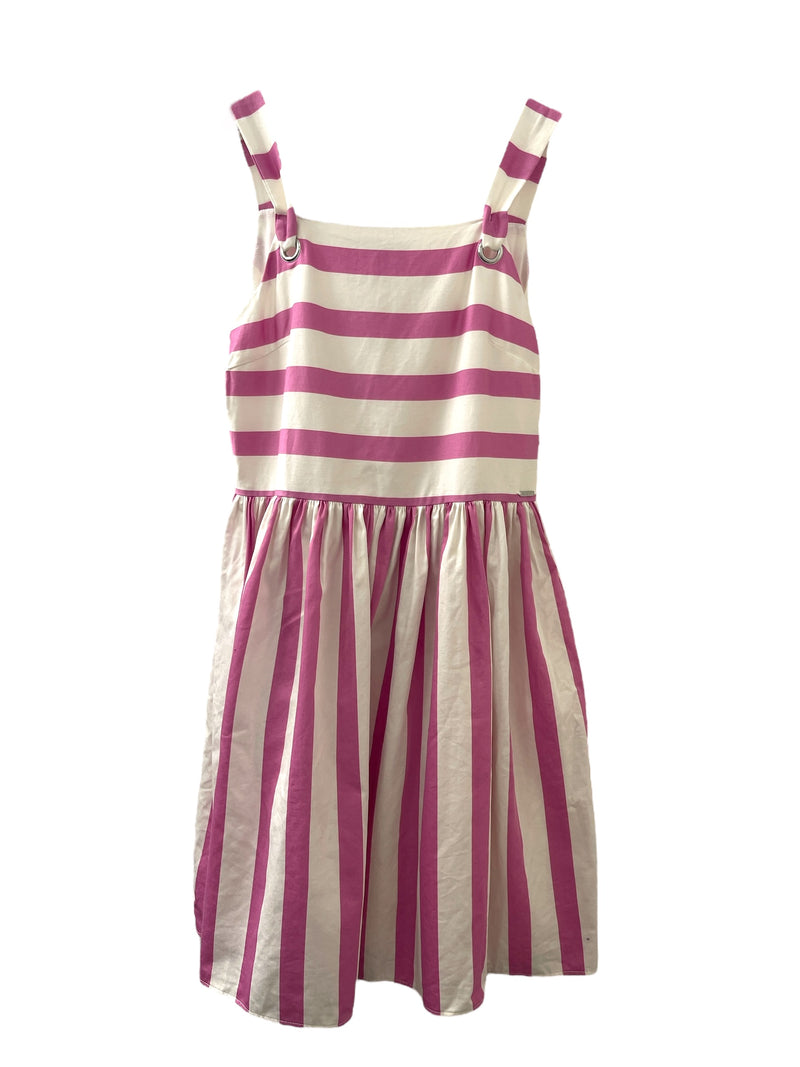 KIDS Autograph Pink/White Striped Dress Kids Sz 10-11Y 💛