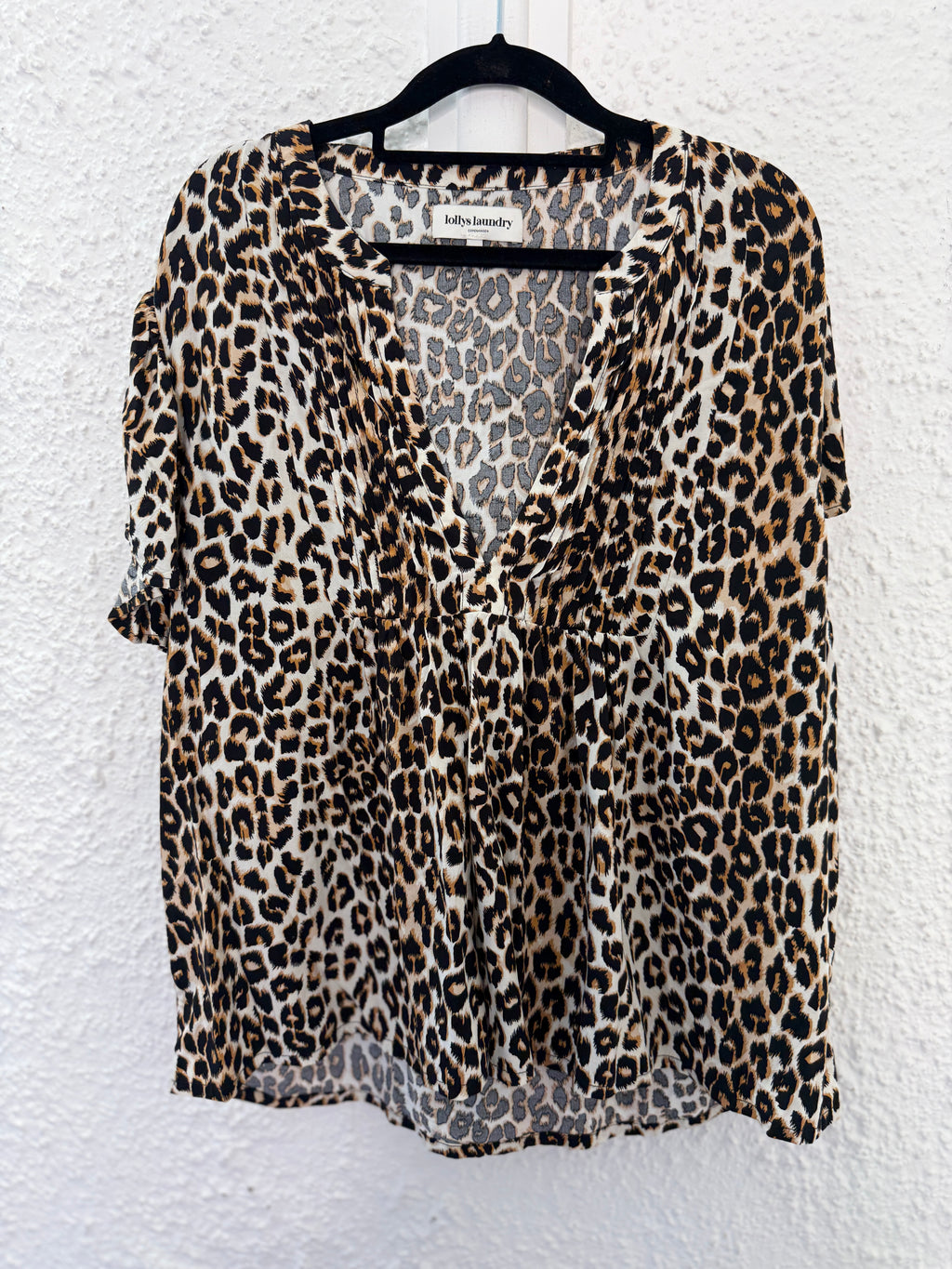 Lolly’s Laundry Copenhagen Viscose animal print top Sz L😀4/12