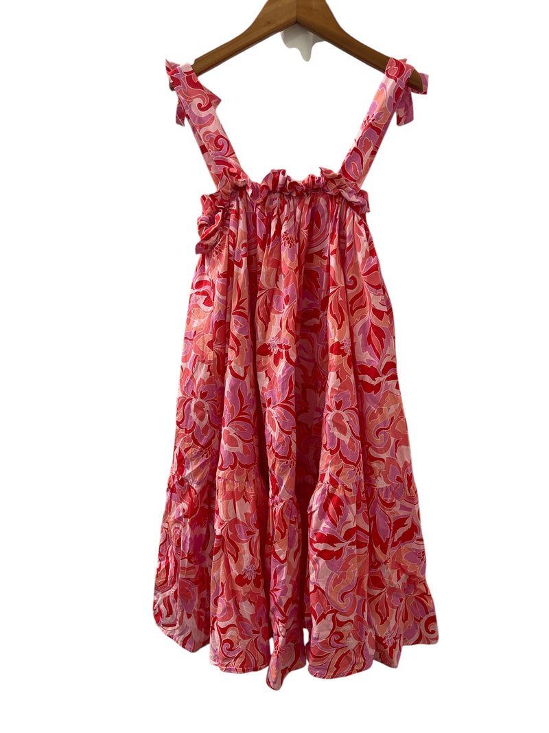 KIDS Next Pink Floral Print Dress Kids Sz 10Y 💛