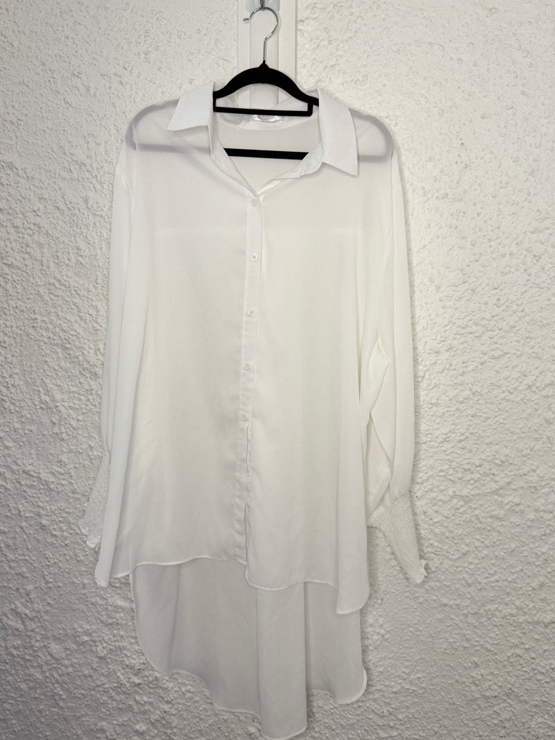 Pagani sheer white shirt Sz 14😀11/12