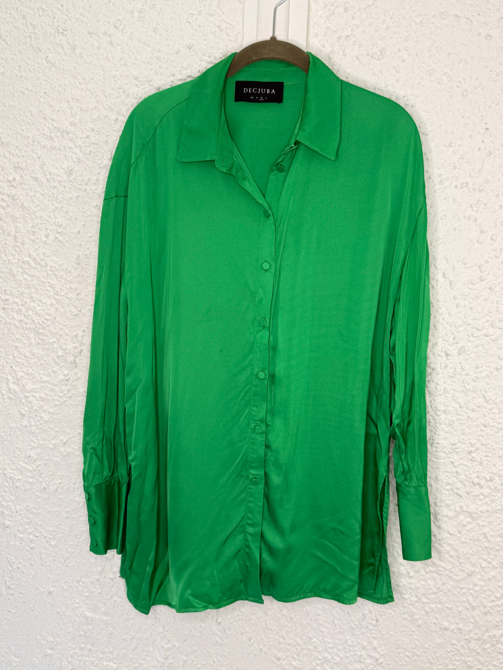 Decjuba Moss Green Viscose Shirt Sz M😀18/9