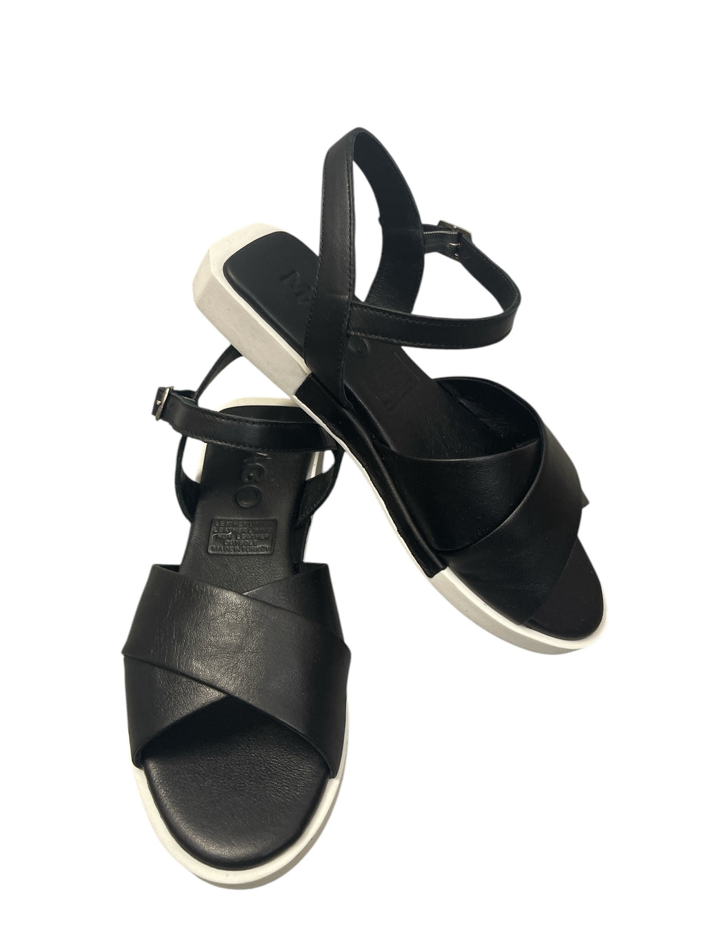 Mago Black Leather Sandals Sz 36 NEW! ⭐️ 🩷