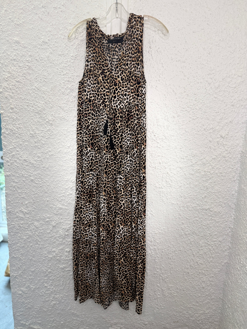 Decjuba Brown Viscose Animal Print Maxi Dress Sz S😀20/11