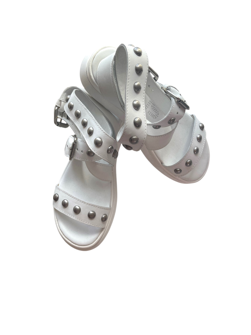 MJUS White Leather Sandals Sz 36 NEW! ⭐️ 🩷