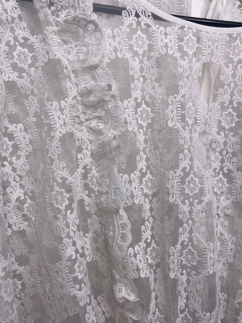 Tuesday White Lace Marcel Maxi Dress SzS NEW! 💛