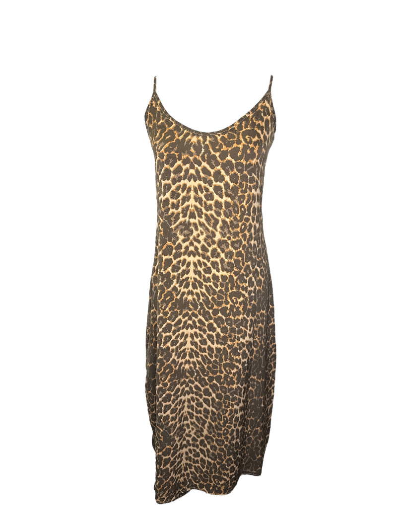 & Me Animal Print Slip  Dress Sz 8 ⭐️⭐️⭐️