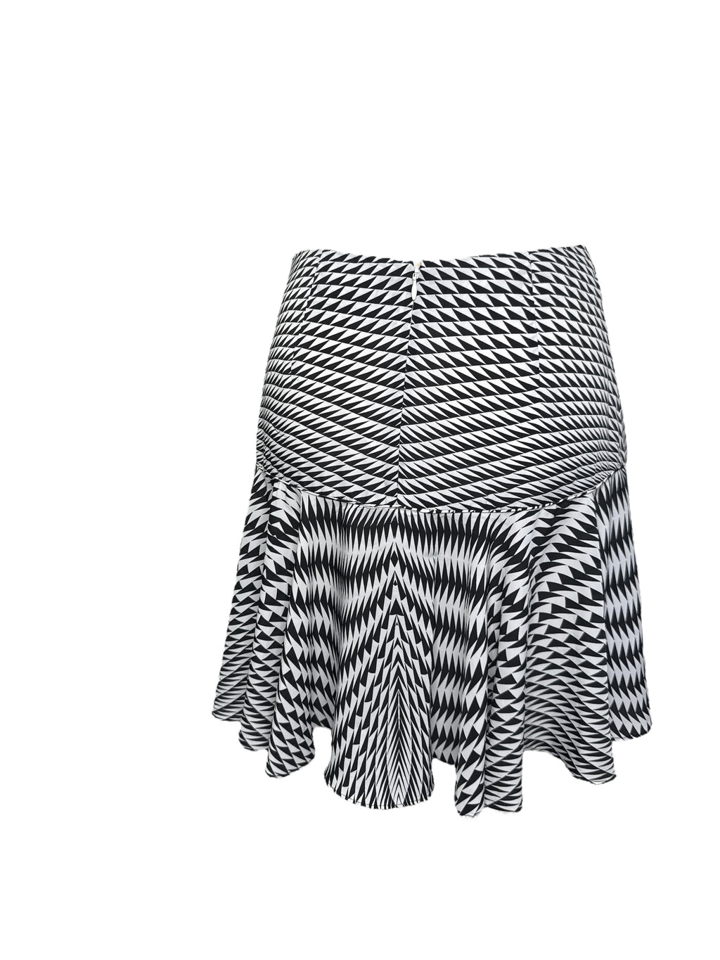 Country Road Black/ White Geometric Print Skirt  Sz 8 ⭐️⭐️⭐️