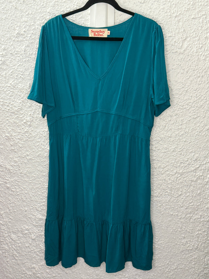 Sunday Boho Jade Bamboo/Rayon Dress Sz M😀 11/3