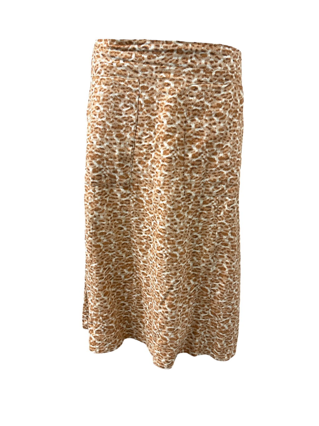 Betty Basics Brown Animal Print Skirt Sz 14 💛