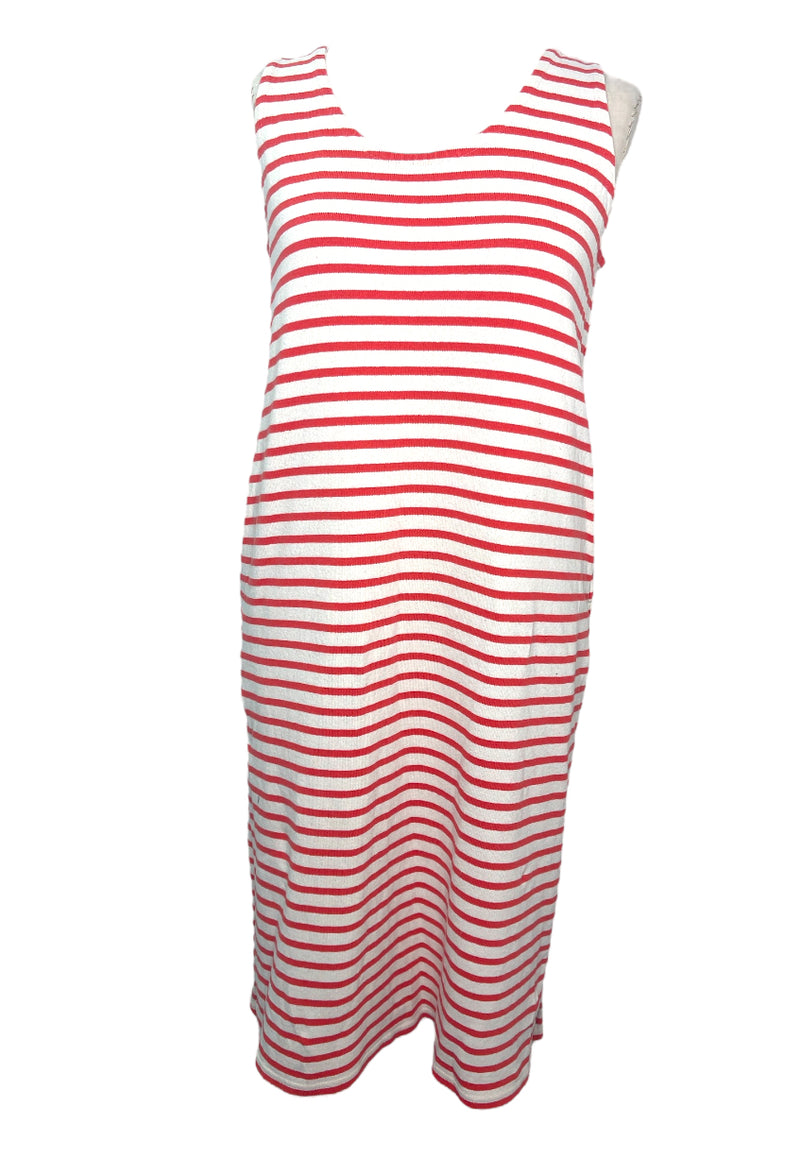 Fork & Spoon Red/Off-White Striped Dress One Sz (best fit Sz 10) 💚💚