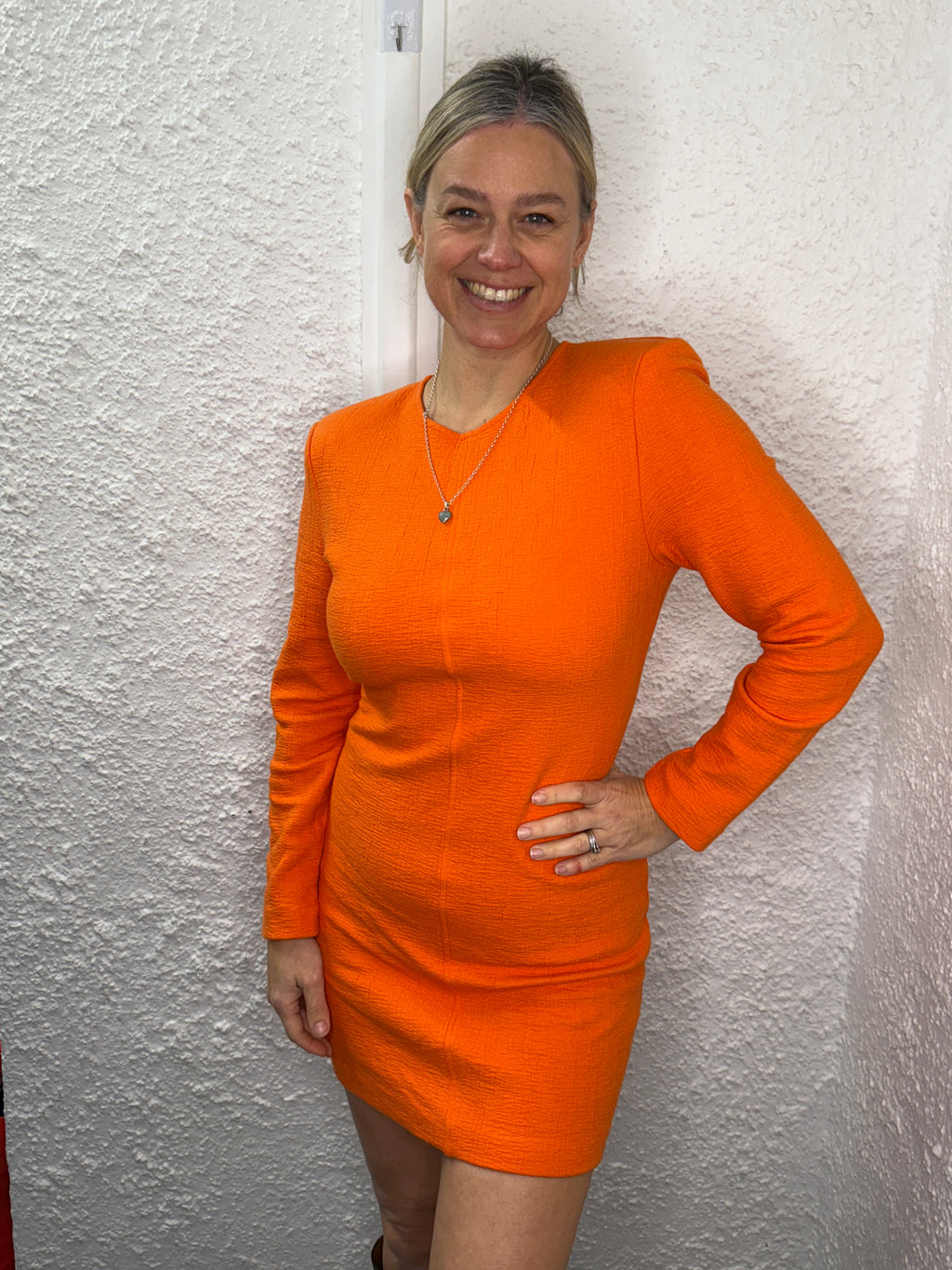 Cos Bright Orange Cotton/Wool Dress Sz XS (best fit Sz 8)NEW!😀7/8