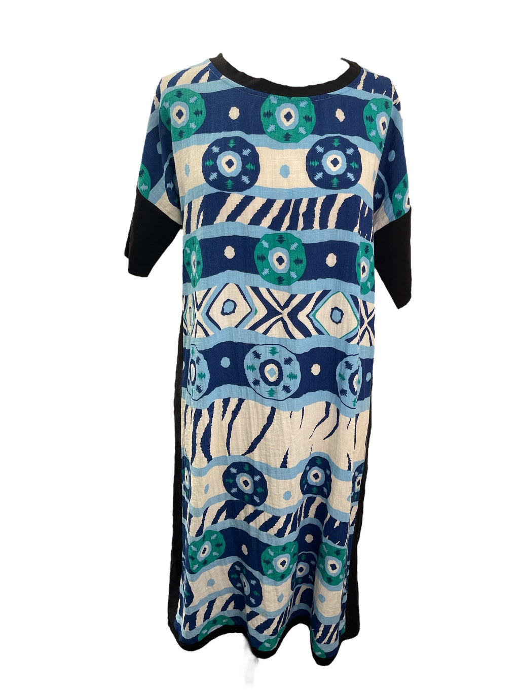 Scope Blue Abstract Print Dress Sz10 💚