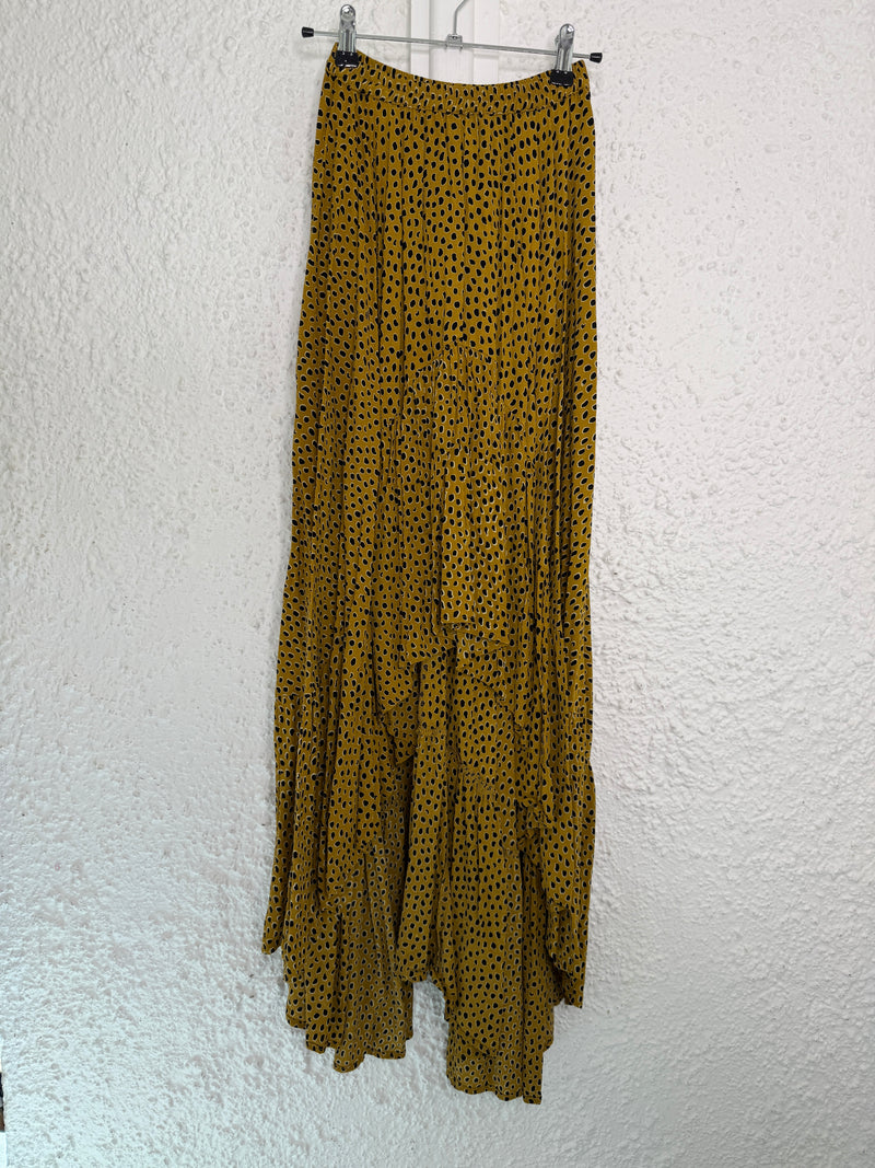 Lokba Rayon Animal Print Hi-Low Hem Skirt Sz XS😀1/9