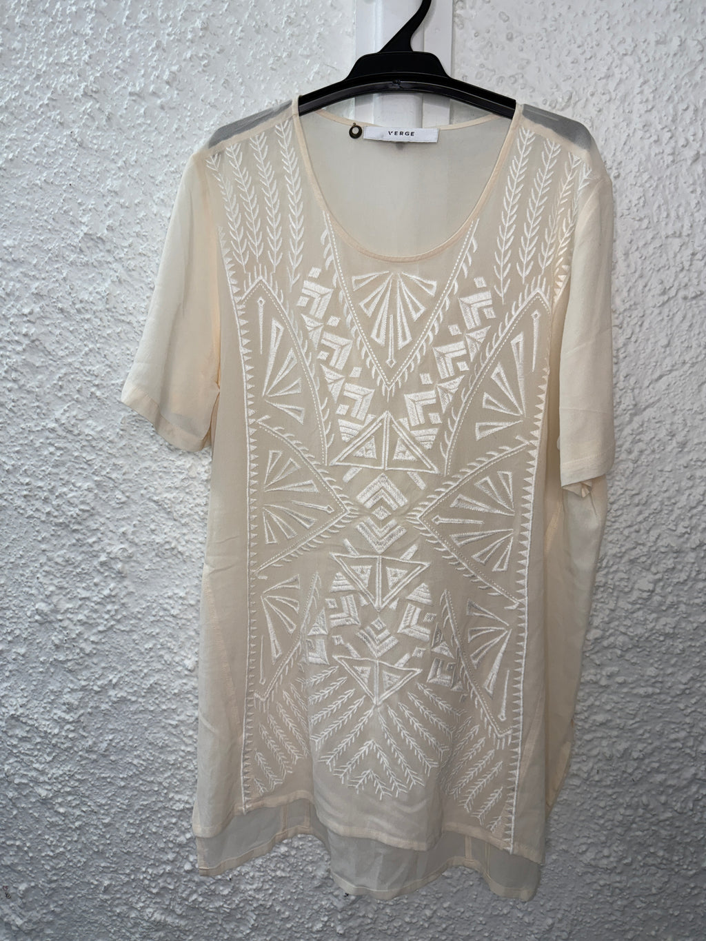 Verge Nude Embroidered Top No Sz (best fit Sz 10) 😀1/5