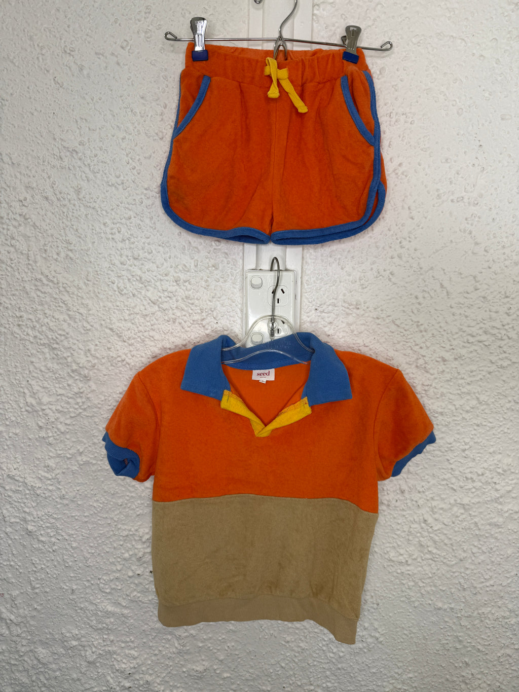 KIDS Seed Orange Terry Towelling Set Sz 5yrs 😀28/8