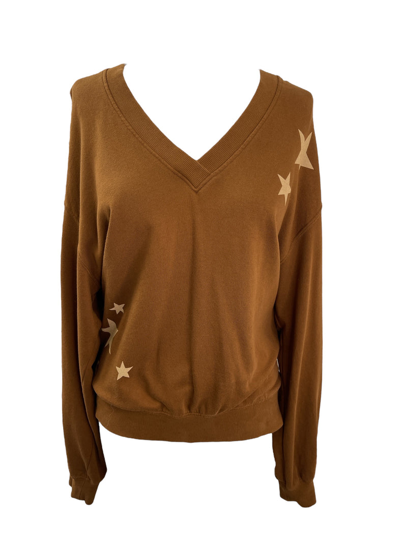 Stella + Gemma Brown Star Sweatshirt Sz 10 💜💜